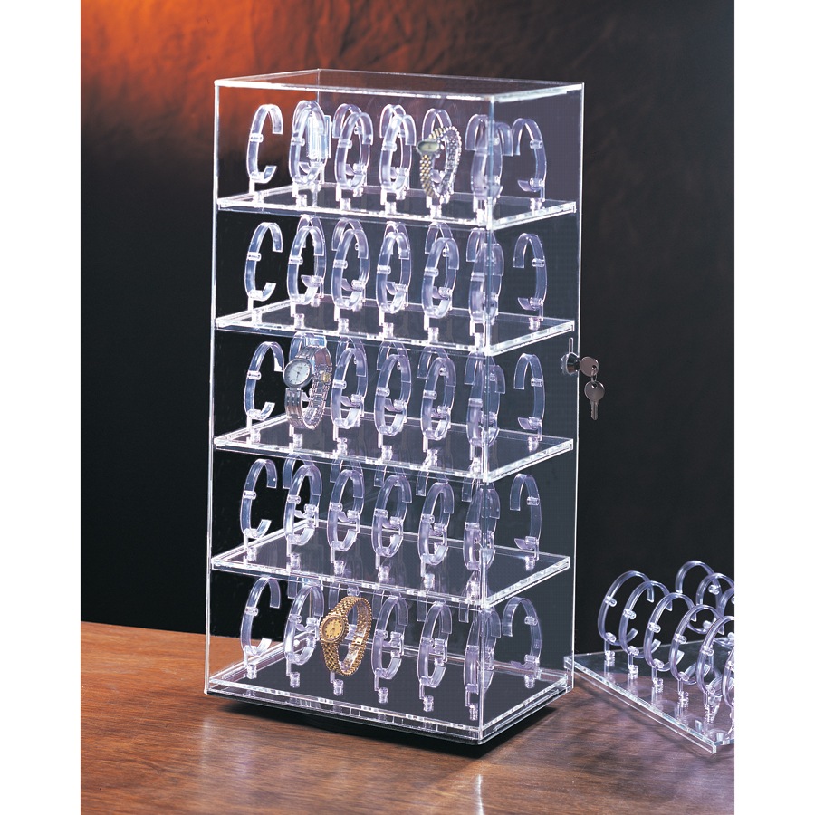 Rotating Acrylic Watch Display Cases 