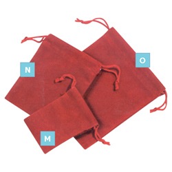 Velour Drawstring Pouch (M) 