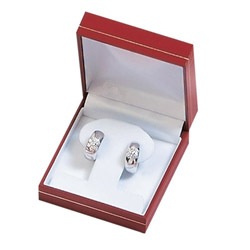 Leatherette with Gold Rim Earring Tree Box 