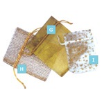 Silver And Gold Organza Pouches