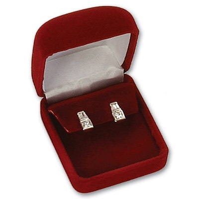 Velour Metal Drop Earring Box 