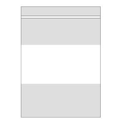 2 Mil White Writing Block Zip Lock Bags2 x 3 (x1000)