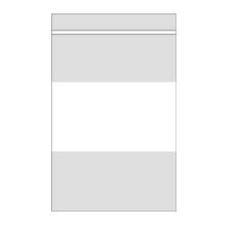 2 Mil White Writing Block Zip Lock Bags3 x 5 (x1000)