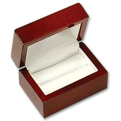 Cherrywood Double Ring Box   	   	         